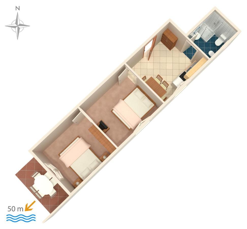 Apartment Zubovici 4125B Экстерьер фото